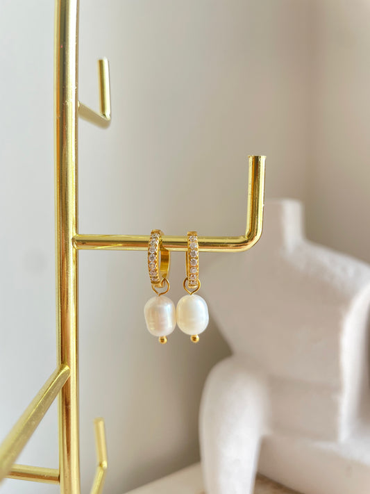 Lila Huggie Earrings